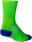 SockGuy Apple Stripes SGX Socks - 6 inch Green Large/X-Large