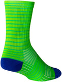 SockGuy Apple Stripes SGX Socks - 6 inch Green Small/Medium