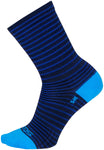 SockGuy Navy Stripes SGX Socks - 6 inch Navy Small/Medium