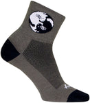 SockGuy Harmony Classic Socks - 3 inch Gray/Black Small/Medium