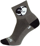 SockGuy Harmony Classic Socks - 3 inch Gray/Black Large/X-Large