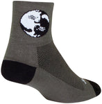 SockGuy Harmony Classic Socks - 3 inch Gray/Black Small/Medium