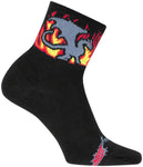 SockGuy Inferno Classic Socks - 3 inch Black/Gray Small/Medium