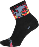 SockGuy Inferno Classic Socks - 3 inch Black/Gray Small/Medium