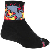 SockGuy Inferno Classic Socks - 3 inch Black/Gray Large/X-Large