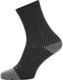 GORE® C3 Mid Socks - Graphite Grey/Black 6.7 Cuff Fits Sizes 10.5-12