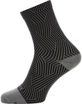 GORE® C3 Mid Socks - Graphite Grey/Black 6.7 Cuff Fits Sizes 8-9.5