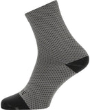 GORE® C3 Dot Mid Socks - Graphite Grey/Black 6.7 Cuff Fits Sizes 6-7.5