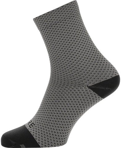 GORE® C3 Dot Mid Socks - Graphite Grey/Black 6.7 Cuff Fits Sizes 10.5-12