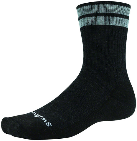 Swiftwick Pursuit Hike Six Light Cushion Wool Socks 6 inch Charcoal Heather