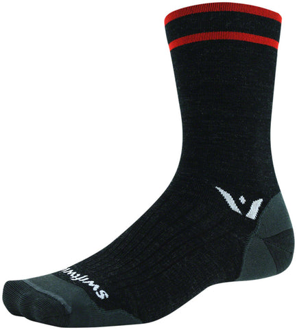 Swiftwick Pursuit Seven Ultralight Socks 7 inch Coal Red