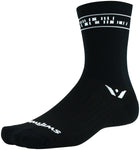 Swiftwick Vision Six Code Socks 6 inch Black White