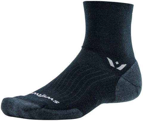 Swiftwick Pursuit Four Wool Socks 4 inch Black