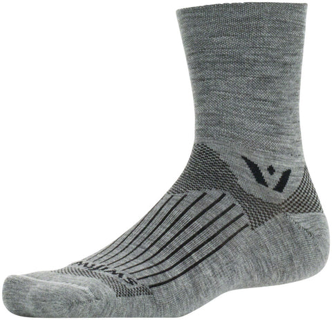 Swiftwick Pursuit Four Wool Socks - 4 inch Heather Large