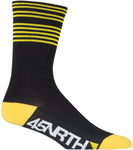 45NRTH Lightweight Sock Black/Citron Stripe