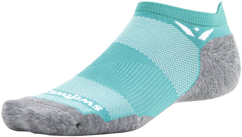 Swiftwick Maxus Zero Tab Socks No Show Waterfall Blue