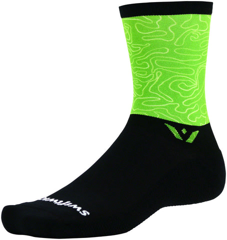 Swiftwick Vision Six Impression Socks - 6 inch Quest Medium