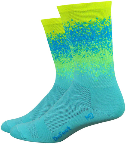 DeFeet Aireator Barnstormer Ombre Socks - 6 inch Blue/Multi-Color Large