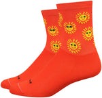 DeFeet Aireator Sunny Day Socks 4 inch Poinciana/Yellow WoMen's