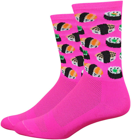 DeFeet Aireator Sushi Socks 6 inch Pink