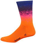 DeFeet Aireator Ombre Socks - 6 inch Hi-Vis Orange/Pink/Navy Large