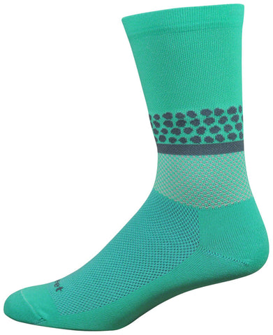 DeFeet Aireator Shake Socks 6 inch Celeste/Gunmetal GRAY