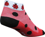 SockGuy Classic Ladybug Socks 1 inch Red WoMen's