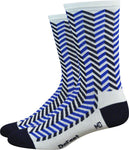 DeFeet Aireator Barnstormer Vibe Socks 6 inch White/Navy Blue