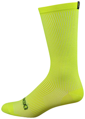 DeFeet Evo Evo Disruptor Socks 8 inch HiVis Yellow