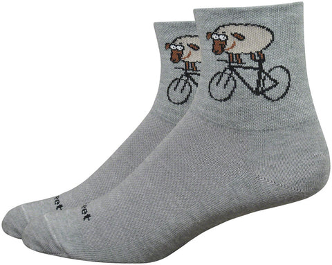 DeFeet Wooleator Comp Rad Sheep Lead Socks 3 inch GRAY