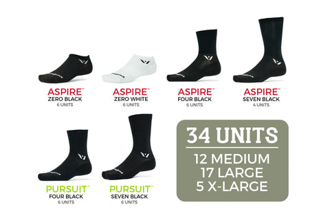 Swiftwick Core Aspire and Pursuit Sock Bundle Assorted