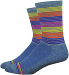 DeFeet Wooleator Comp Business Time Socks - 6 inch Sapphire Heather Medium