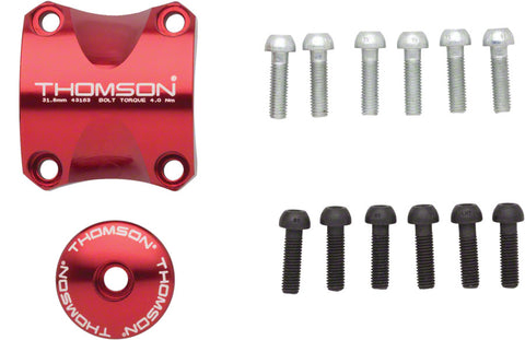 Thomson Stem Faceplate Dress Up Kit For X4 31.8mm Red