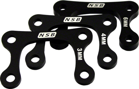 North Shore Billet Direct Mount Stem Stack Spacer Kit (34 and 6mm) Black