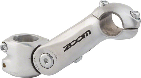 Zoom TDSC297 Stem 125mm 25.4 Clamp Adjustable 1 1/8 Aluminum Silver