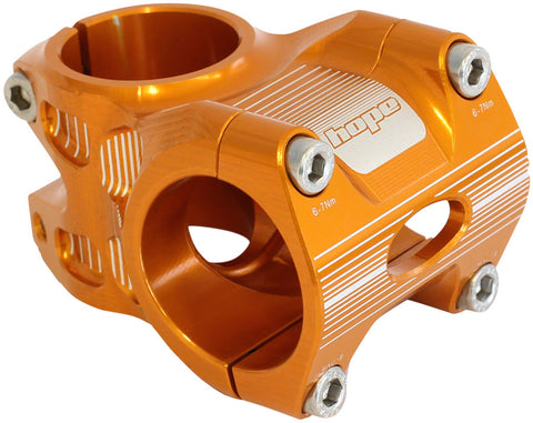 Hope AM/Freeride Stem 35mm 31.8 Clamp +/0 1 1/8 Aluminum Orange