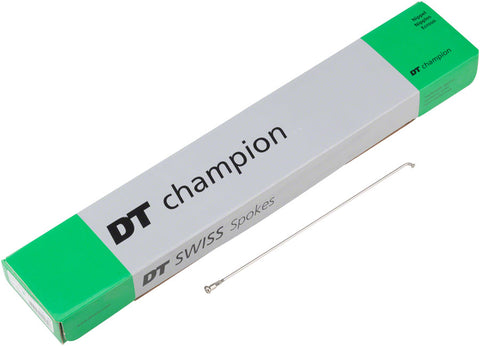 DT Swiss Champion Spoke 2.0mm 178mm Jbend Silver Box of 100