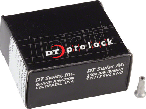 DT Swiss Pro Lock Aluminum Nipples 2.0 x 12mm Silver Box of 100