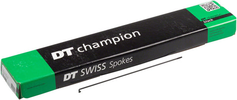 DT Swiss Champion Spoke 2.0mm 185mm Jbend Black Box of 100