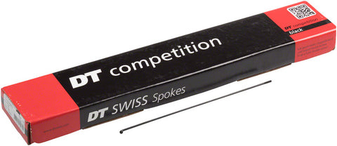 DT Swiss Competition Spoke 2.0/1.8/2.0mm 291mm Jbend Black Box of 100