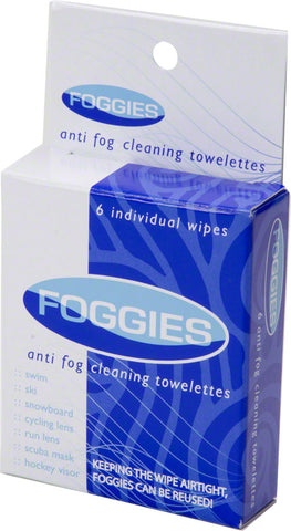 Foggies AntiFog Cleaning Towelettes 6Pack