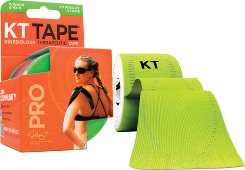 KT Tape Pro Kinesiology Therapeutic Body Tape Roll of 20 Strips Winner Green
