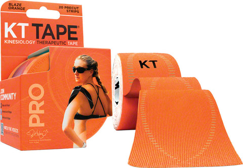 KT Tape Pro Kinesiology Therapeutic Body Tape Roll of 20 Strips Blaze Orange