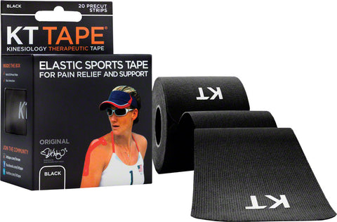 KT Tape Kinesiology Therapeutic Body Tape Roll of 20 Strips Black