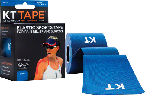 KT Tape Kinesiology Therapeutic Body Tape Roll of 20 Strips Blue