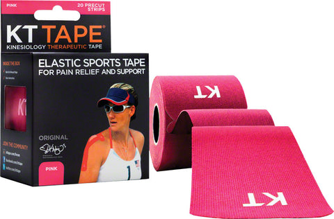 KT Tape Kinesiology Therapeutic Body Tape Roll of 20 Strips Pink