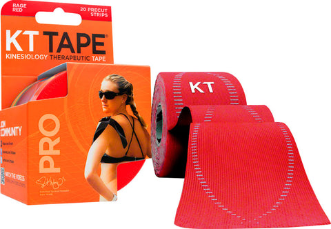 KT Tape Pro Kinesiology Therapeutic Body Tape Roll of 20 Strips Red