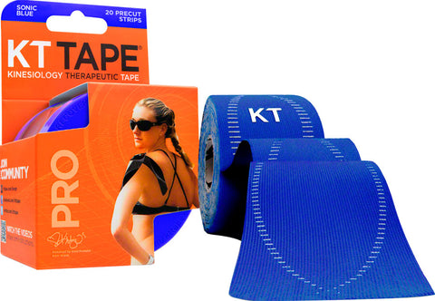 KT Tape Pro Kinesiology Therapeutic Body Tape Roll of 20 Strips Sonic Blue