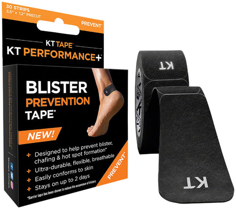 KT Tape Performance Blister Prevention Tape Roll of 30 Strips Black