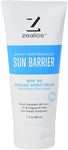 Zealios Sun Barrier SPF 45 Sunscreen 3oz Tube